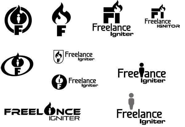 Freelance Igniter logo design options